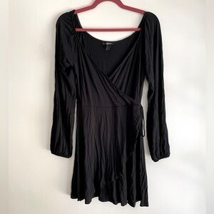 Forever 21 Long Sleeve Faux Wrap Dress